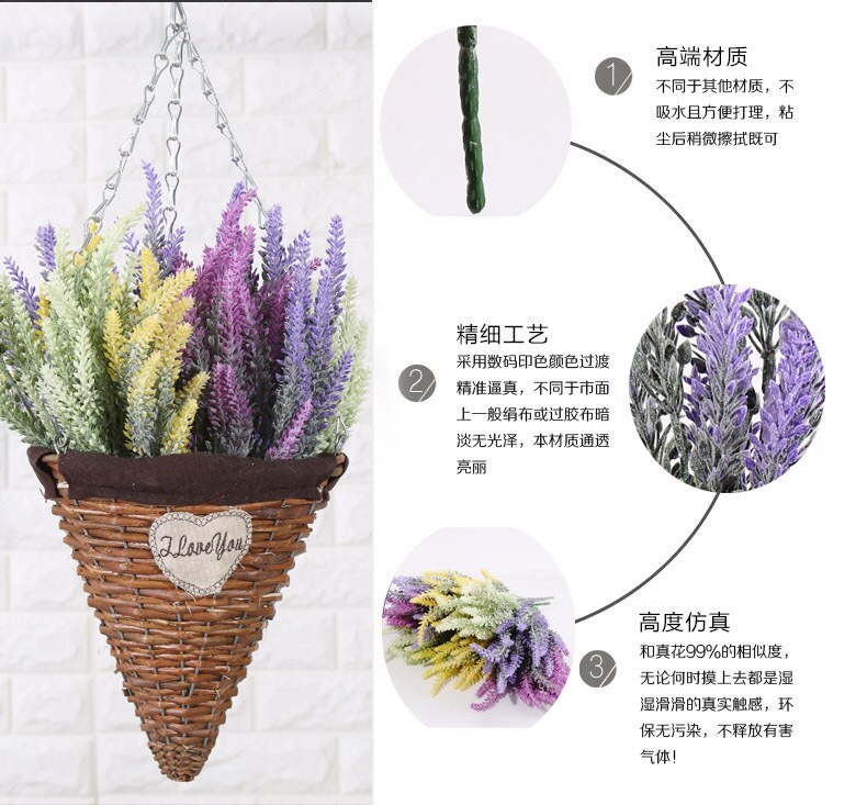 Simulated Green Plants Flower Decoration Dried Flower Plastic Flower Artificial Flower Decorative Flower Potted Plant L