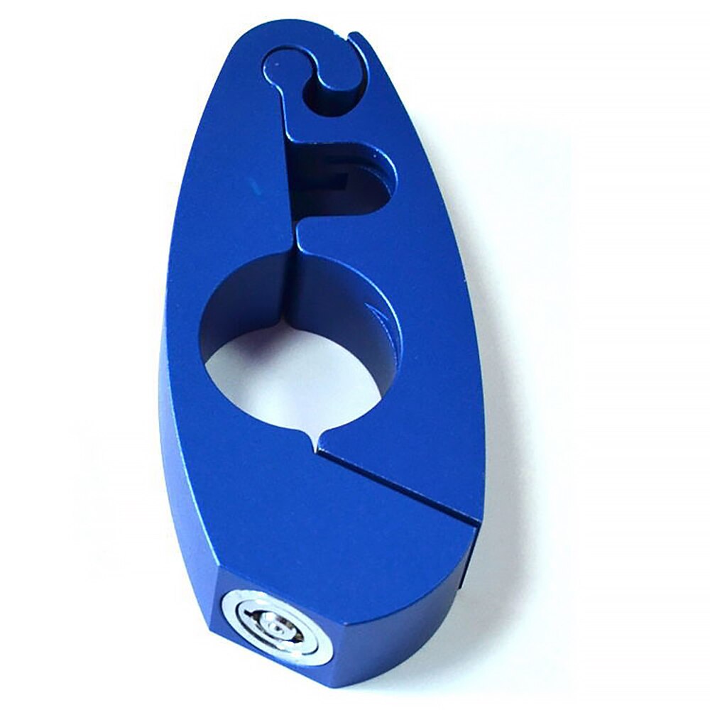 Motorcycle Brake Lever Handlebar Lock Anti-Theft Aluminum Alloy Handlebar Safety Lock For Scooters, E-Bikes, Motorcycles: blue