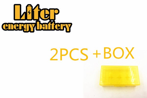 Original Liter energy battery ICR 18500 Battery 3.7V 1600mAh li-ion Rechargeable Battery protective storage box: 2pcs