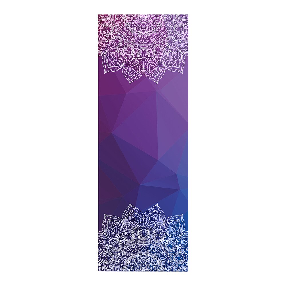 Tapis de Yoga de voyage tapis de Yoga imprimé antidérapant tapis pliant Ultra mince Portable pour Yoga Pilates exercice de remise en forme à domicile fibres superfines: Marron
