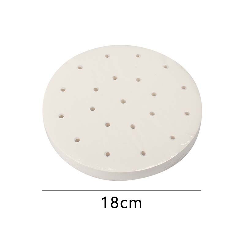 50 kpl rei'itetty pergamentti pyöreä höyrystin paperivuoraukset sopivat ilmakeittimeen kypsennykseen höyrytyskori vihanneksia dim sum riisiä: 18cm