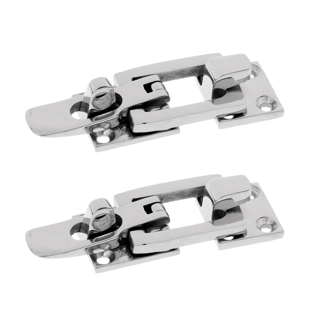 2 Piece Stainless Steel Boat Latch Hatch Anti-rattle Closure Clamp