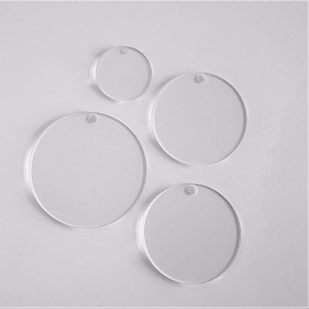 2 inch Clear Acryl Discs, acryl Ronde Cirkel Voor Sleutelhangers of Sieraden, 25 stks/partij