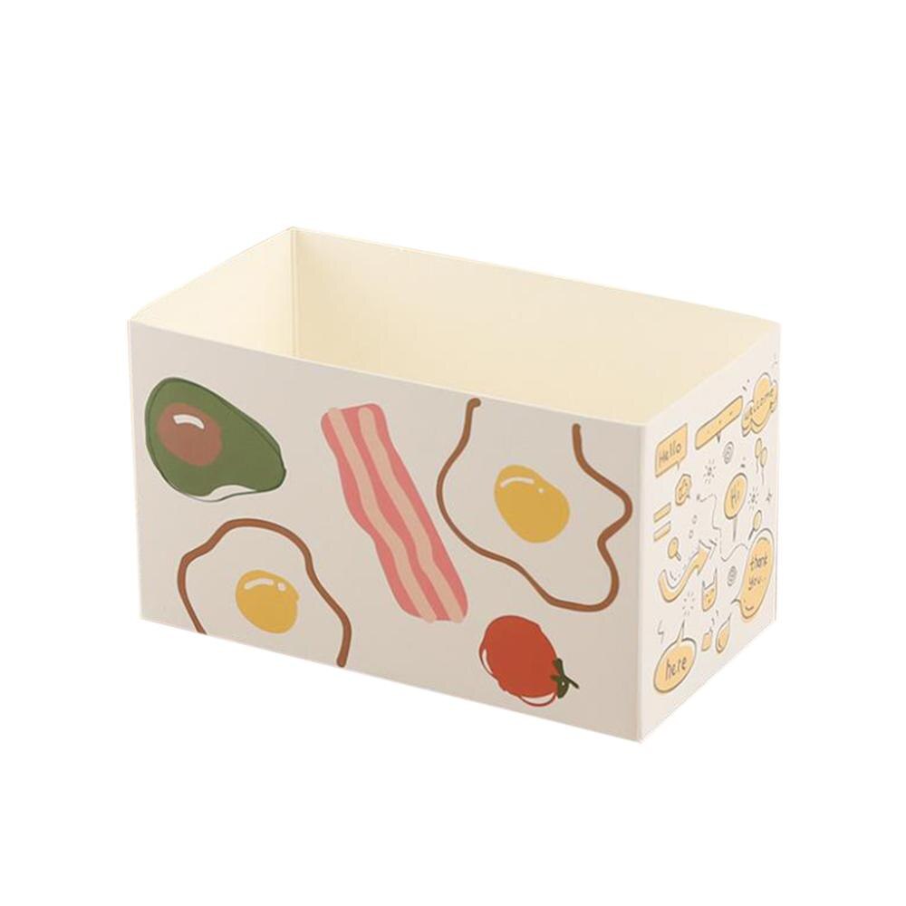 50 stücke Kuchen Verpackung Bagsandwich Verpackung Papier Dicke Ei Toast Brot Frühstück Verpackung Kasten Burger Öl Papier Papier Fach: Silber