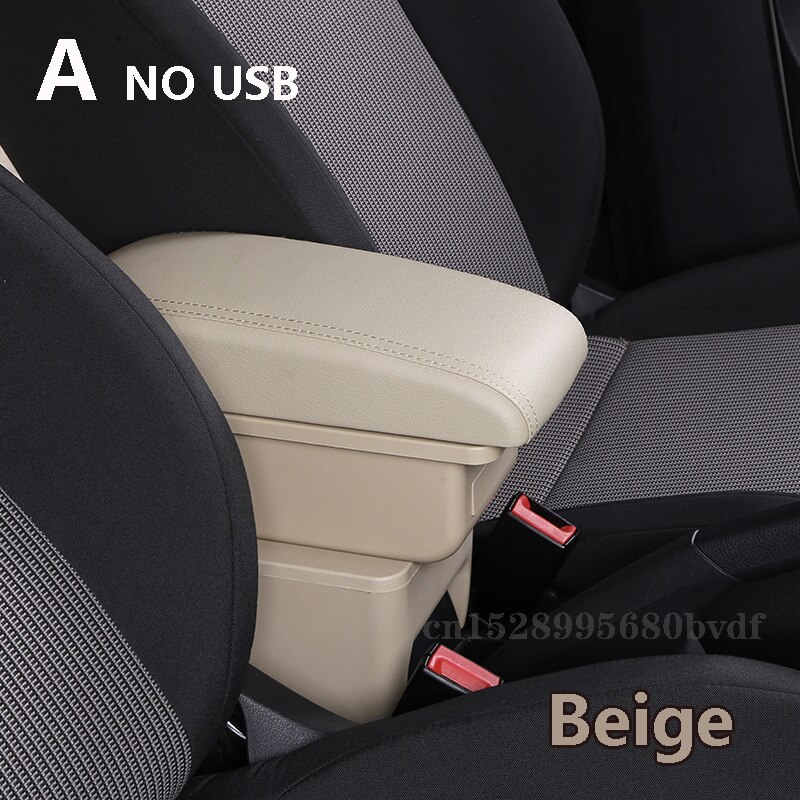 Boîte de rangement pour voiture Peugeot 301, c-elysee, boîte de rangement centrale accoudoir: A002  No USB
