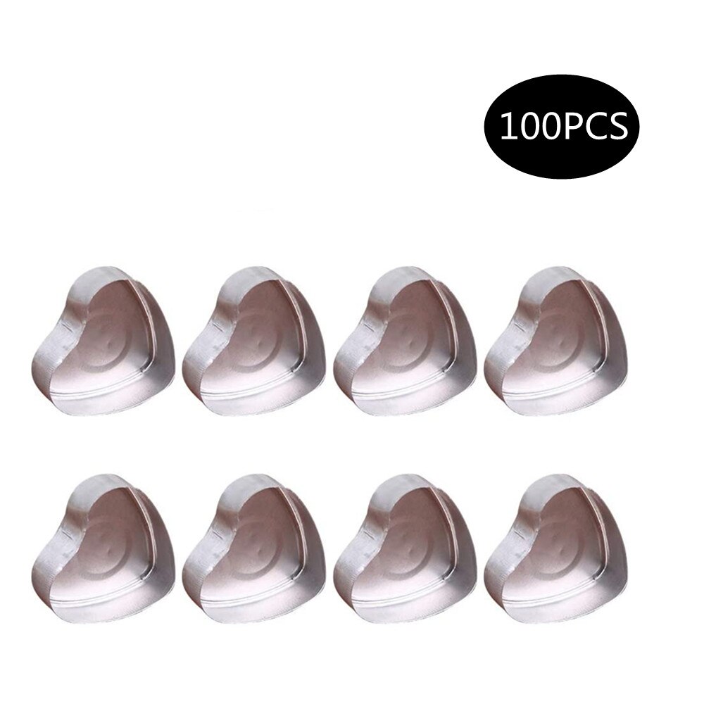100 sztuk w kształcie serca puste aluminiowe świeczki Tealight woskowe puszki słoiki pojemniki formy uchwyty robić Diy świeca zrobienie 20X20Mm: Jasno szary