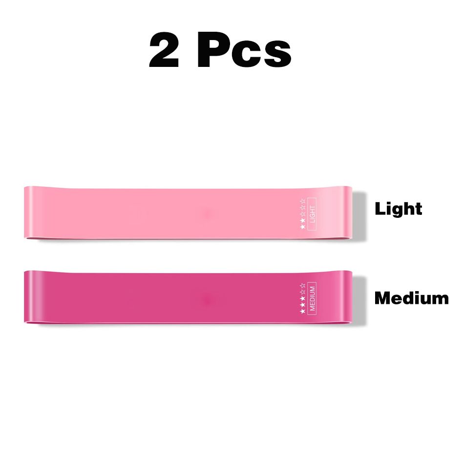 WOSWEIR Elastic Resistance Bands Yoga Training Gym Fitness Gum Pull Up Assist Rubber Band Crossfit Exercise Workout Equipment: Pink