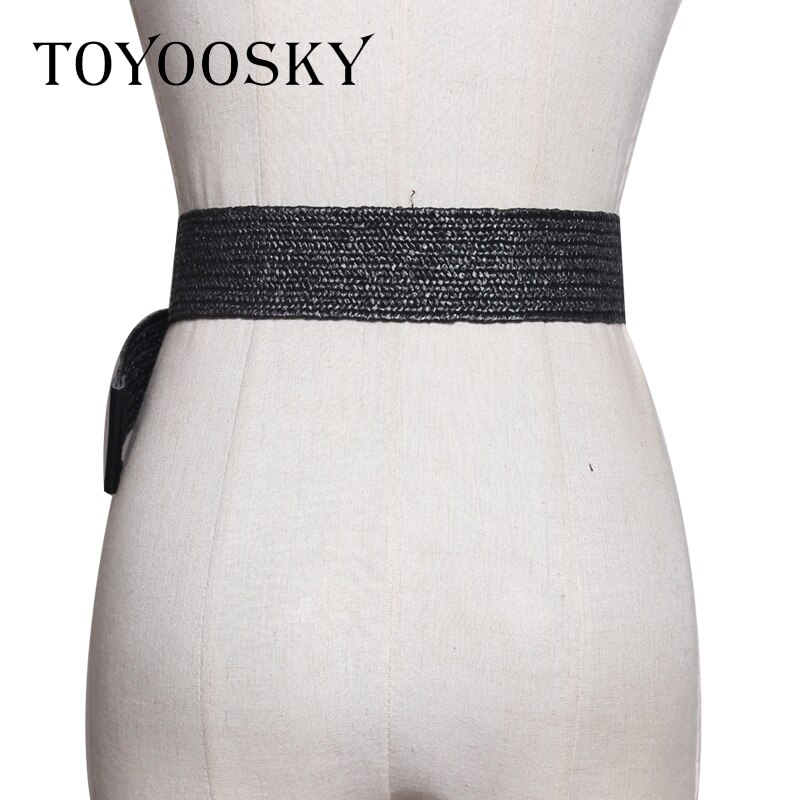 Cinturón bohemio étnico de para mujer, vestido y sobretodo con cinturón ancho, hebilla de Pin tejida, cinturón de para