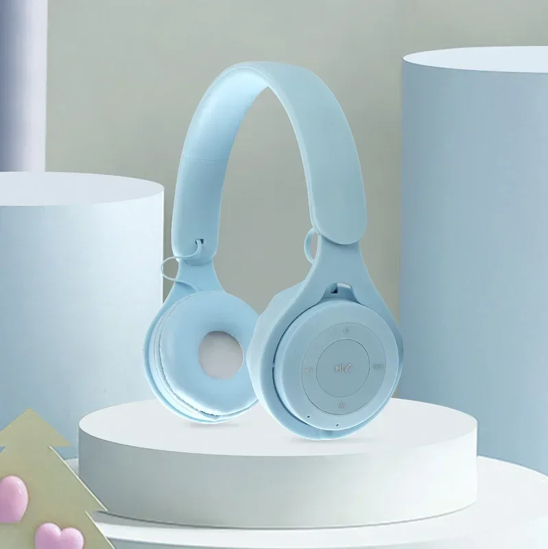 Stereo  y08 headset 5.0 bluetooth headset foldbare trådløse sportsøretelefoner gaming headsets over-ear hovedtelefoner til android ios: Blå