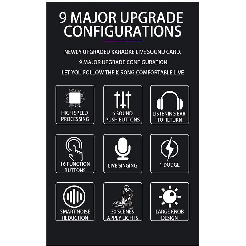 Externe Soundkarte Mischer Bord Stimme Wechsler Lärm Reduktion Mehrere Effekte Audio- USB Soundkarte Bluetooth-kompatibel