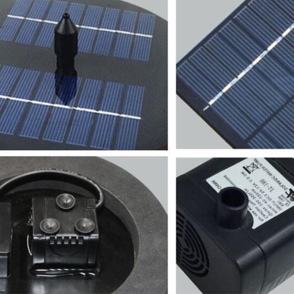 Mini Solar Fountain Garden Pool Pond Floating Water Fountain Outdoor Bird Bath Garden Bonsai Rockery Decor Fountain Fast Ship