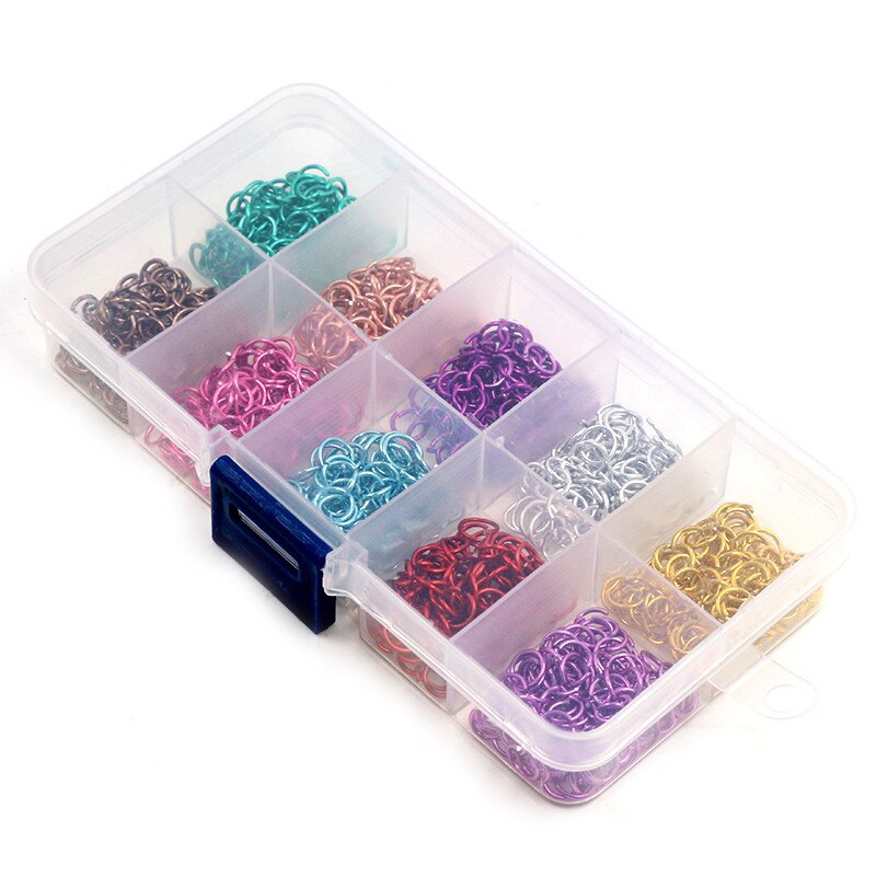 6mm colorido de alumínio aberto anéis de salto dividir conectores anéis para colar pulseira diy jóias que fazem acessórios 1000 pçs/caixa