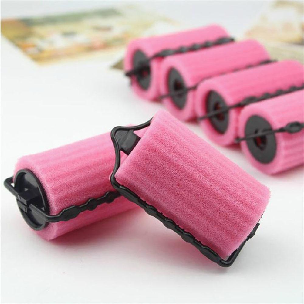 6 stks/set Grote Self Grip Haar Foam Rollers Cling Elke Grootte Geen Warmte Geen Clip Haar Curling Styling DIY magic Spiral Krulspelden Augustus 27