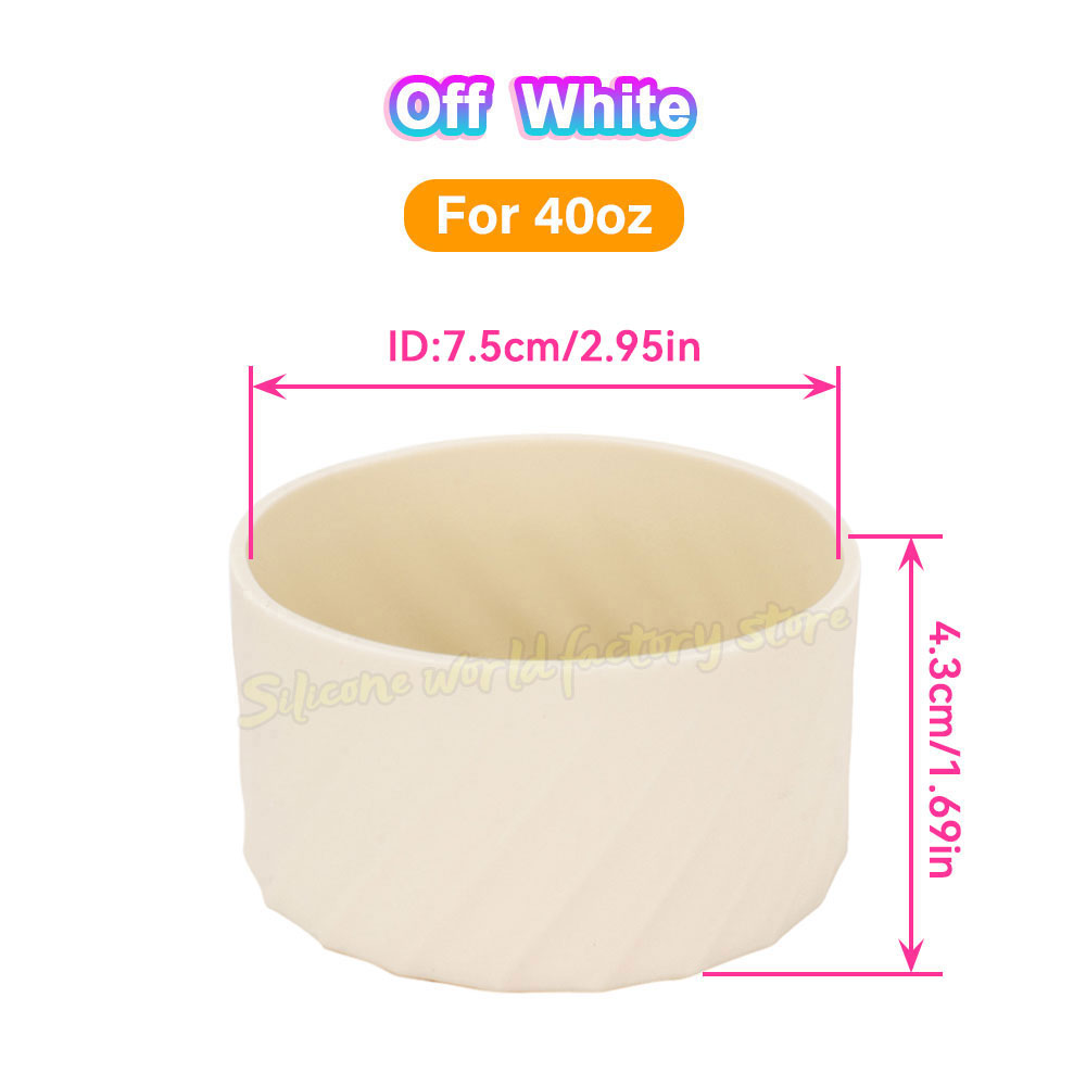 SW 40oz/30oz Silicone Cup Bottom Cover for Stanley Adventure Quencher Tumbler for IceFlow Flip Straw Water Bottle Sleeve 7.5/7CM: Chocolate