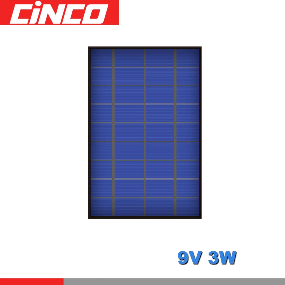 Mini painel solar de 9v 3w 333ma, placa epóxi padrão de silicone monocristalino faça você mesmo, módulo de carga de bateria, brinquedo de célula solar