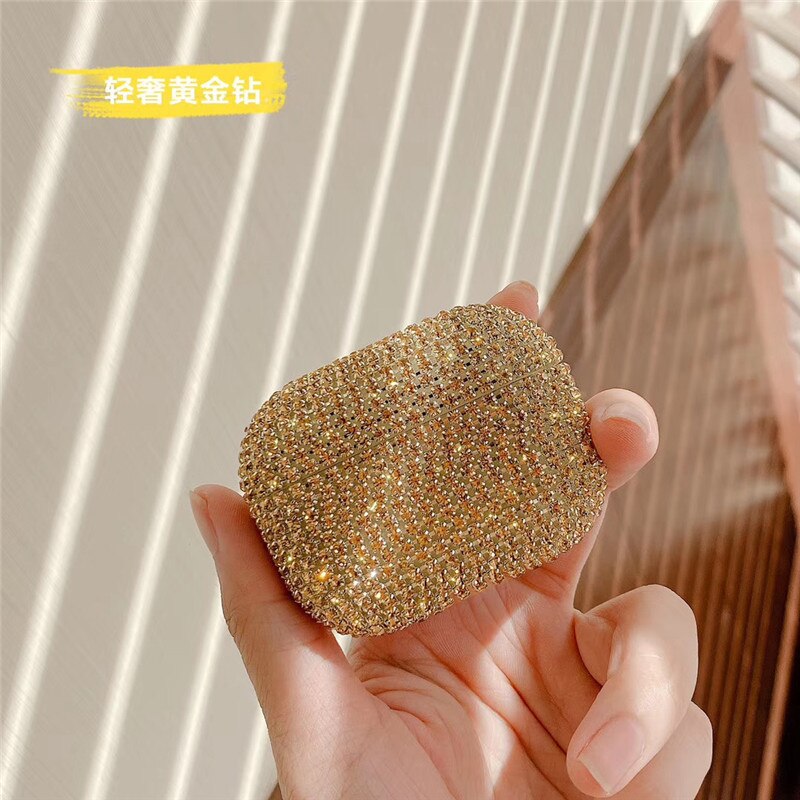 Di Lusso 3D Cristallo Del Diamante di Scintillio Del Trasduttore Auricolare Bluetooth Caso Dura di Caso per Airpods Pro 3 Aria Baccelli Pro La Copertura Wireless di Ricarica box