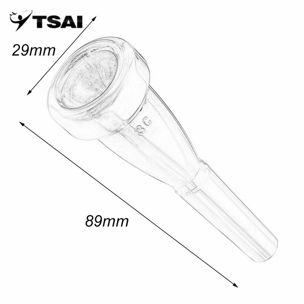 Boquilla de trompeta 3C de acero inoxidable para Yamaha para el registro de y accesorios de trompeta C de dos colores