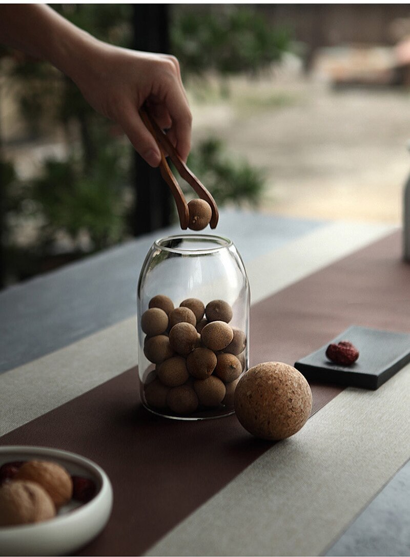 kitchen glass storage bottles,bulk products Jars with lid spices Sugar tea coffee container receive Organizer Cans