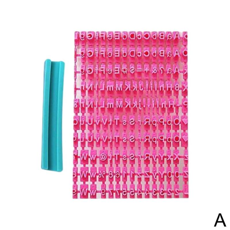 Mold Alfanumerieke Seal Diy Embossing Tool Aardewerk Tool Alfabet Nummer Brief Klei Stempel Embosser Druk Print Voor Keramische C1l9: Pink