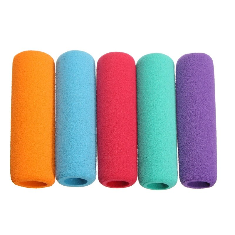 Kicute10pcs/lot Comfort Soft Foam Pen Pencil Grips Pen Control Pupil Handwriting Aid Kids Children School Stationery