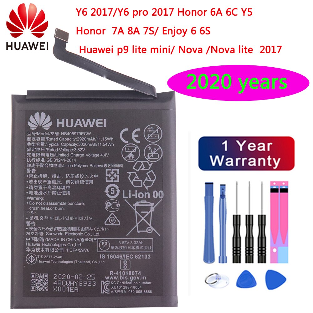 for HuaWei Battery For Huawei Honor 7 9 P9 P10 P8 Lite For Mate 8 9 10 Pro P20 Pro Nova 2 Plus honor 8 5C 7C 7A battery: HB405979ECW