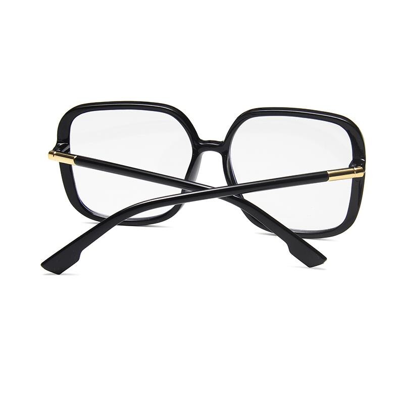 Oversize-platz Anti-blau Licht Brille Rahmen Für Frauen Neue Vintage Retro Schwarz Klar Big Brillen Männer Computer Transparent