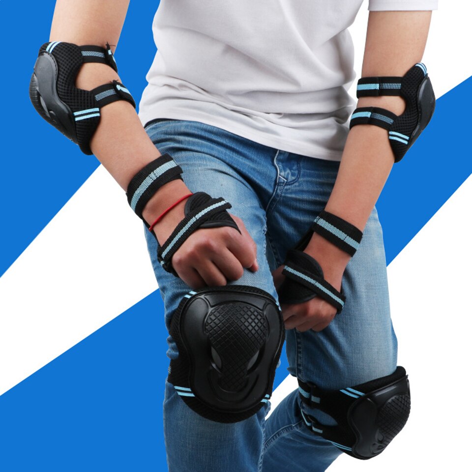 6 unids/set de rodilleras para adultos, coderas, protectores, soportes de apoyo, Protección deportiva, seguridad, patinaje, Skateboard, esquí, ciclismo, Protector de rodilla