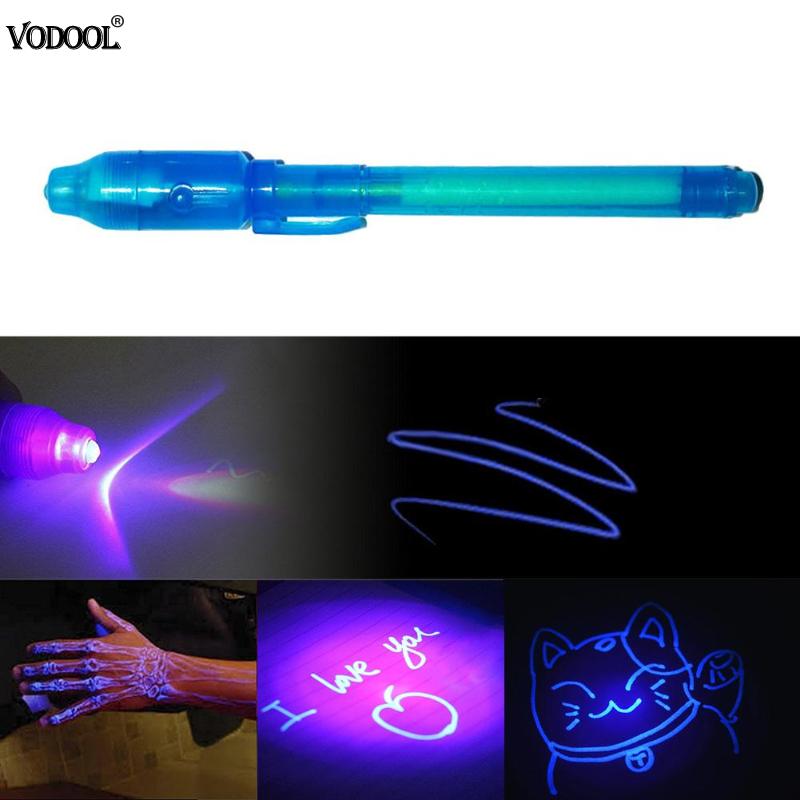 3/4/7pcs 2 in 1 Magic Luminous Light Combo Pen UV Writing Invisible Ink Magic Pen Kid Toy Ballpoint Art Marker Pens