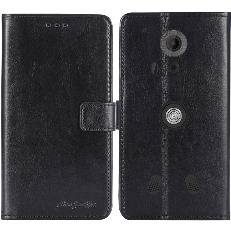 Housse Portefeuille Pour Crosscall Trekker X3 - Style Flip - Noir Similicuir - 3 Fentes Cartes