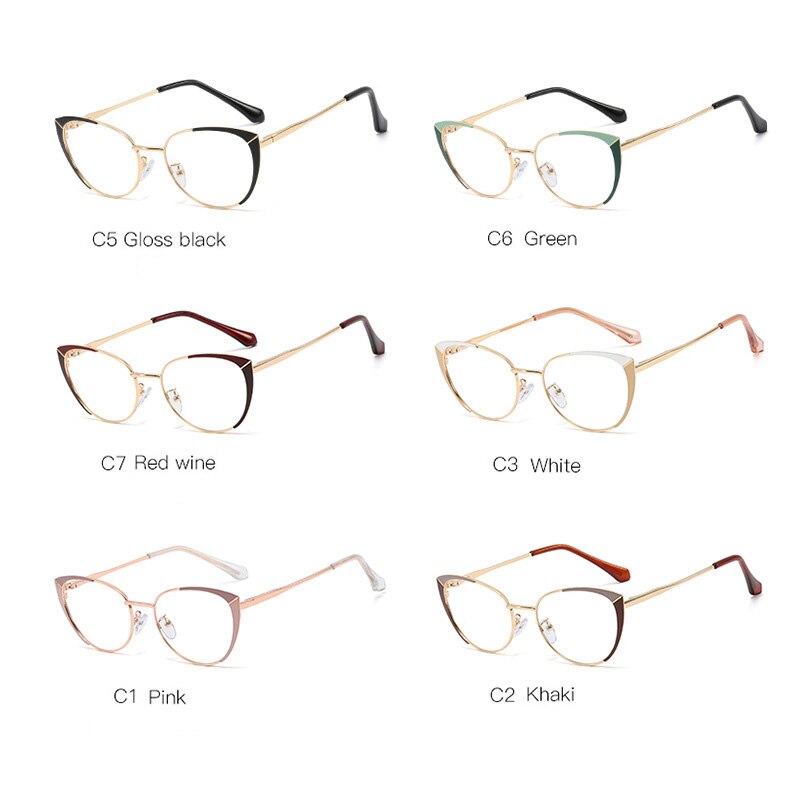 Cat Eye Computer Glasses Anti Blue Ray Optical Eye Blue Light Blocking Glasses Spectacle Blocking Gaming Filter Glass