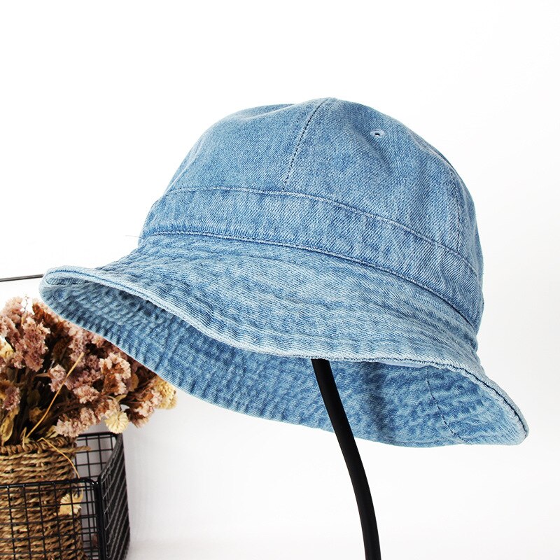 eins Bob Sombreros Jeans Gewaschen Denim männer Eimer Hütte Gorras Sonnenhut Kappen Casquette Cowboy Fischer Hüte 56-69CM: Blau 2