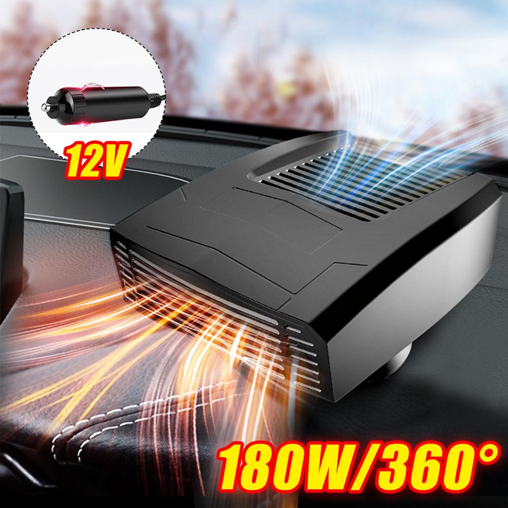 12V 24V 500W Car Heater Portable 360° Adjustmen 4 IN 1 Electric Heater Cooling Fan Air Purifier Windscreen Defogging Defrost: 180W-12V