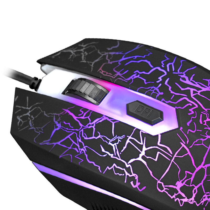 Chonchow mouse gamer com fio, 4 botões, 3200dpi, mouse óptico mudo para computador, notebook, jogos, pc