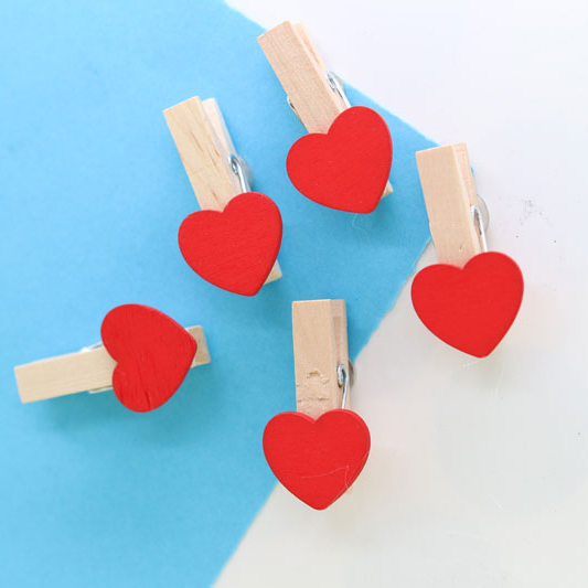 Magneet Rood Hart Clip Houten Decoratie Magnetische Sticker Foto Clip Whiteboard Bericht Plakken Kinderen Zoals