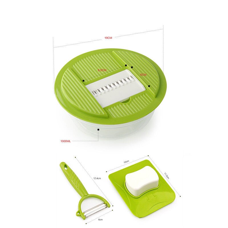 Mandoline groentesnijder roestvrij staal groenterasp keukengadget wortel aardappelsnijder