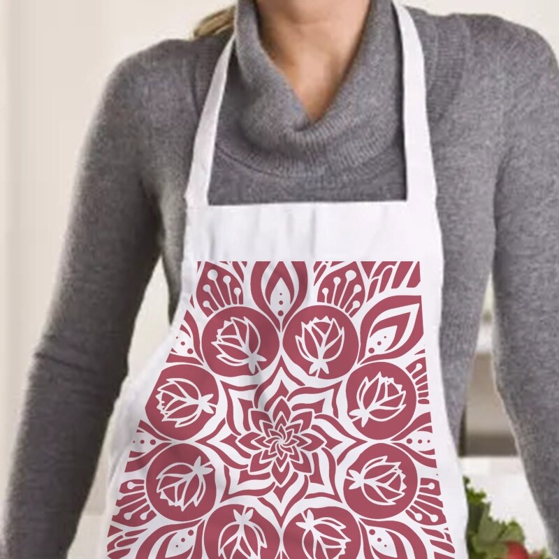 Flower Pattern Self Adhesive Silk Screen Printing Stencil Mesh Transfers for DIY T-Shirt Pillow Fabric Bags Textile Painting