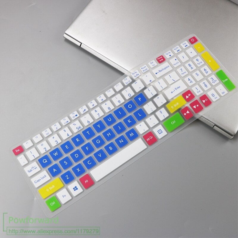 15.6 inch Laptop Keyboard Cover skin Protector for Acer Predator Helios 300 series G3-573 Triton 700 Nitro 5 PH317 VX5 VX15: candyblue