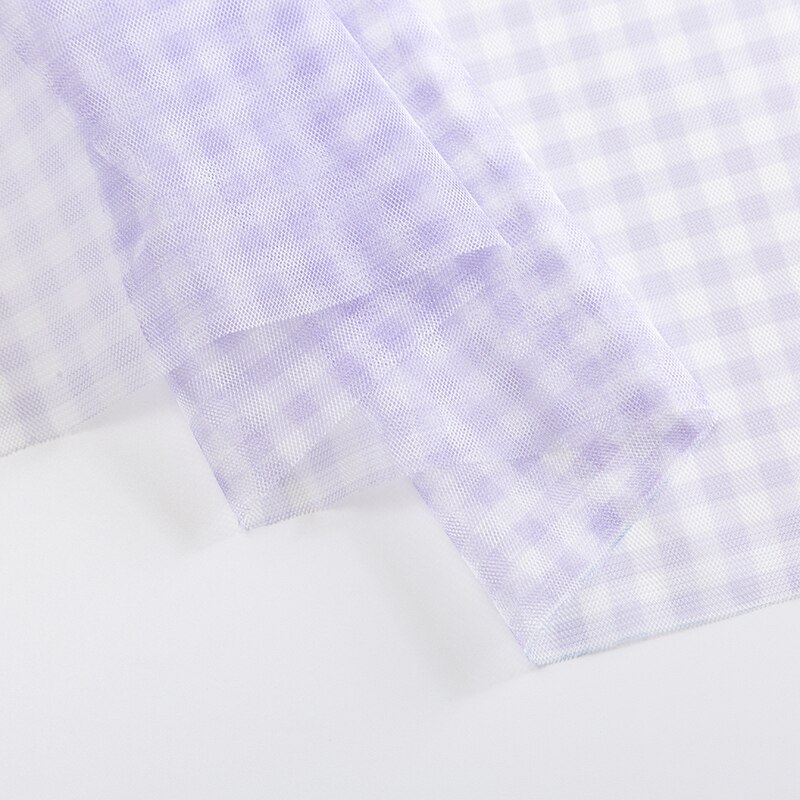 Tela de encaje a cuadros, tela de tul transparente, decoración de boda, suministros para eventos de Navidad, 45x135 Cm, TJ1178