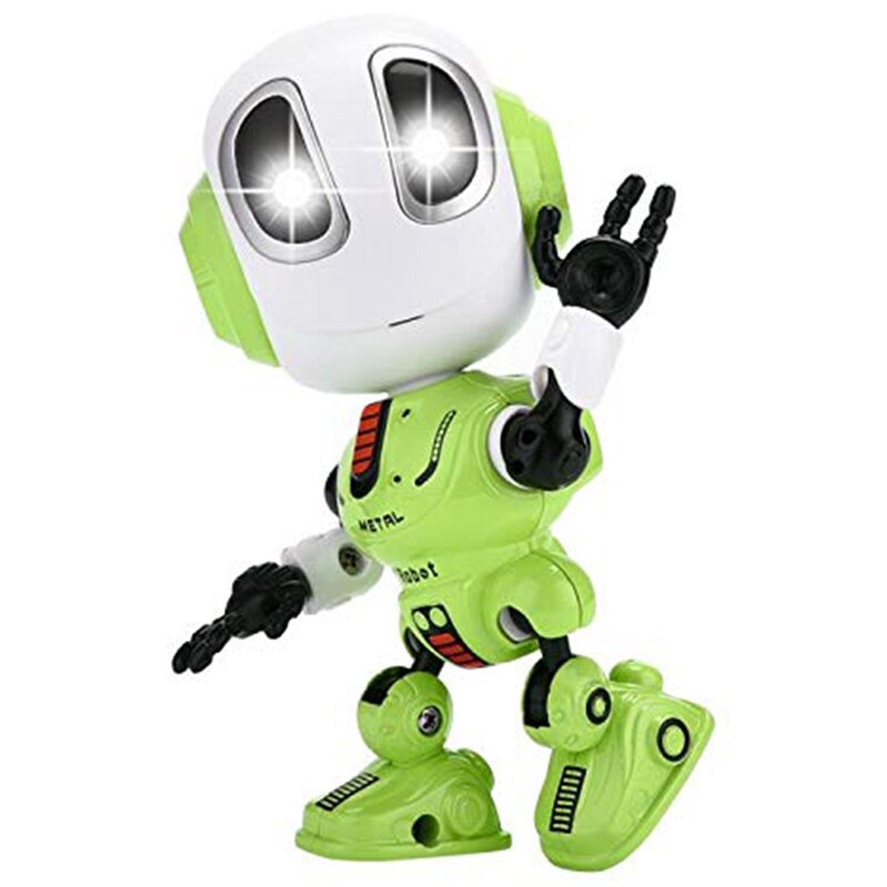 Recording Talking Robot for Kids Children Toys,Educational Robots Toys LED Eyes Contact Control Best Birthday for 3 Year O: Green