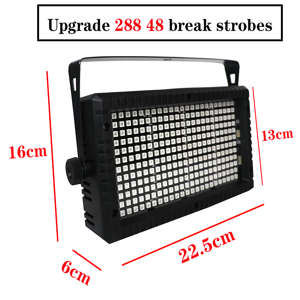 GOTSTAGE LED Strobe Flitslicht Geluidsregeling Geactiveerde snelheid Instelbaar Podium Disco DJ Home Party Ktv Bruiloft Verlichtingseffect