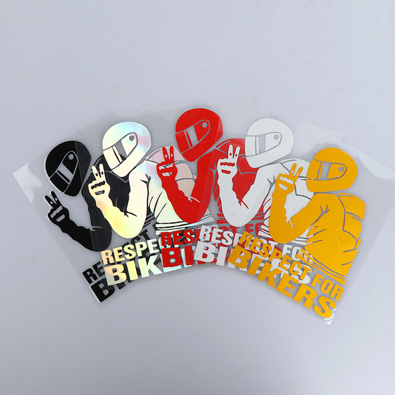 1pc 15x11CM Respekt Radfahrer Aufkleber Für Auf Auto Motorrad Vinyl 3D Aufkleber Motorrad Vinyl 3D Aufkleber und Abziehbilder