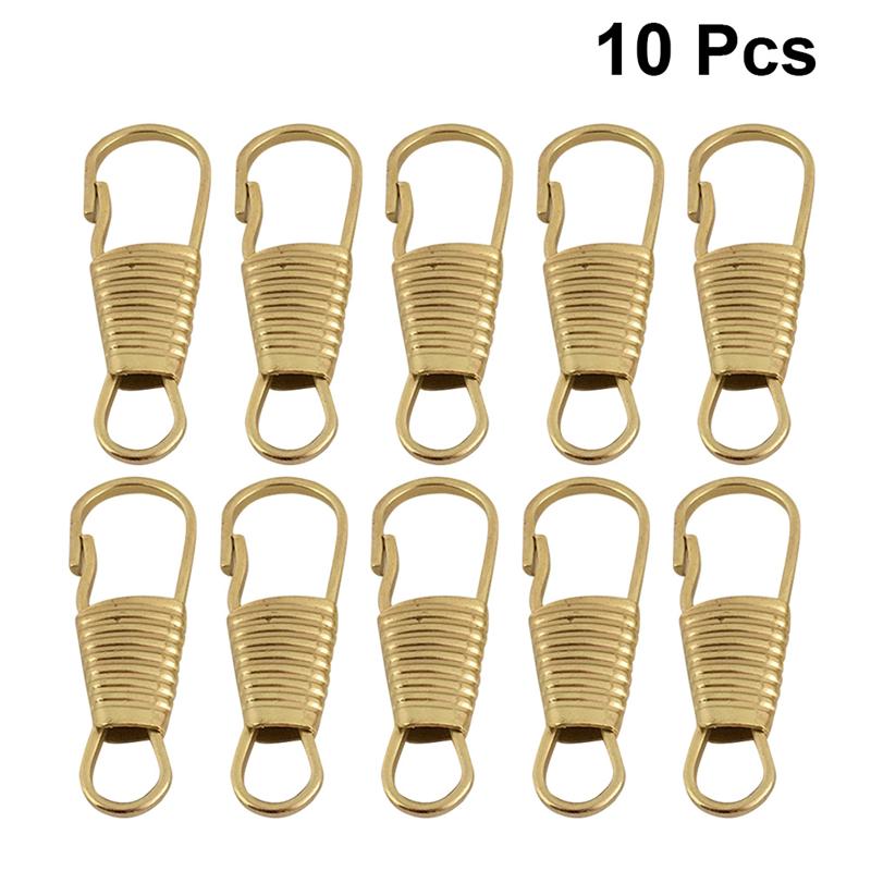 10Pcs Diy Rits Hoofd Bagage Kleding Schoenen Laarzen Rits Puller Afneembare Rits Trekt Multifunctionele Rits Accessoires: Golden