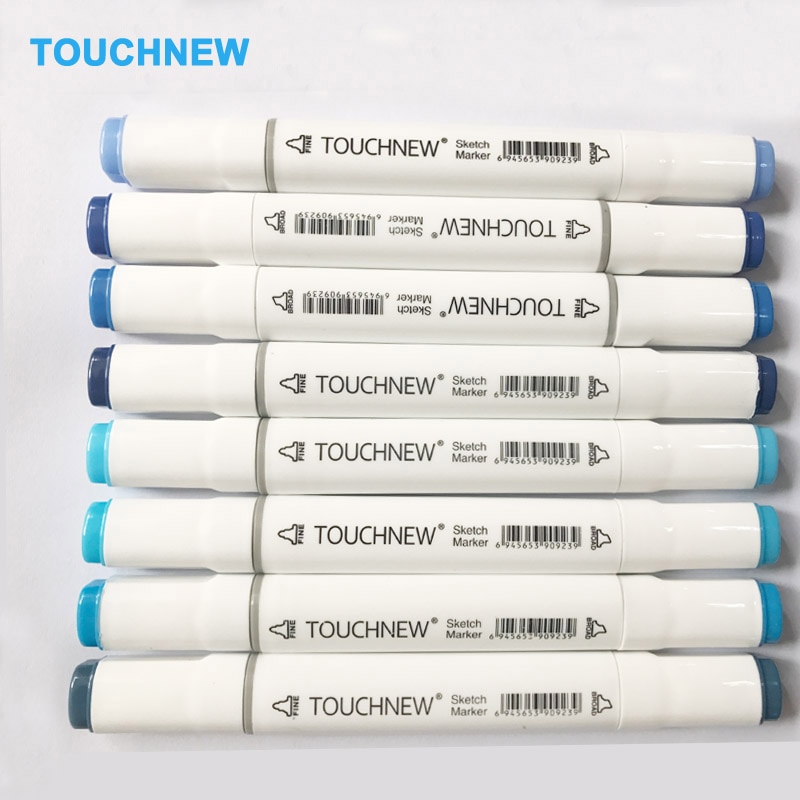 TOUCHNEW-Conjunto de rotuladores artísticos de doble punta, Set de 8 Uds. De rotuladores de doble punta a base de Alcohol para dibujo artístico y bocetos