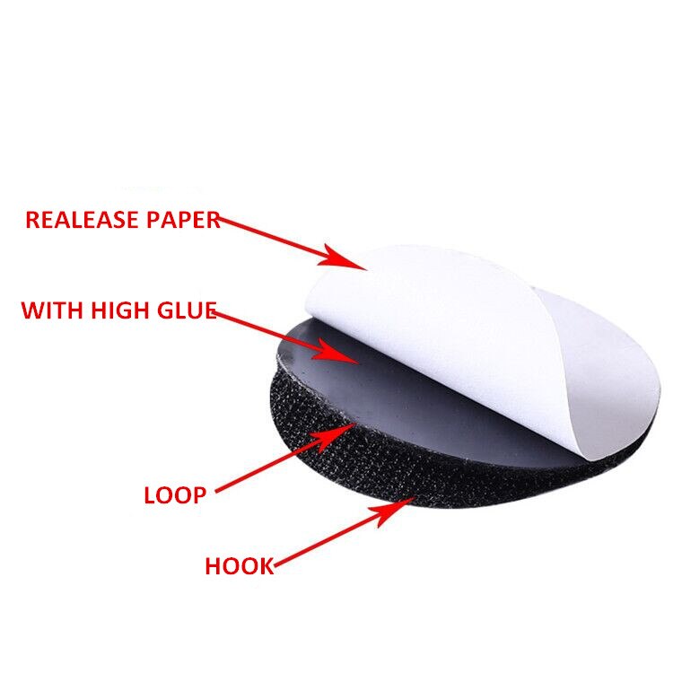 Ruban adhésif Velcros 60mm, 5-30 paires, auto-adhésif fort, autocollants à points de fixation pour drap de lit, tapis de canapé, tapis antidérapant