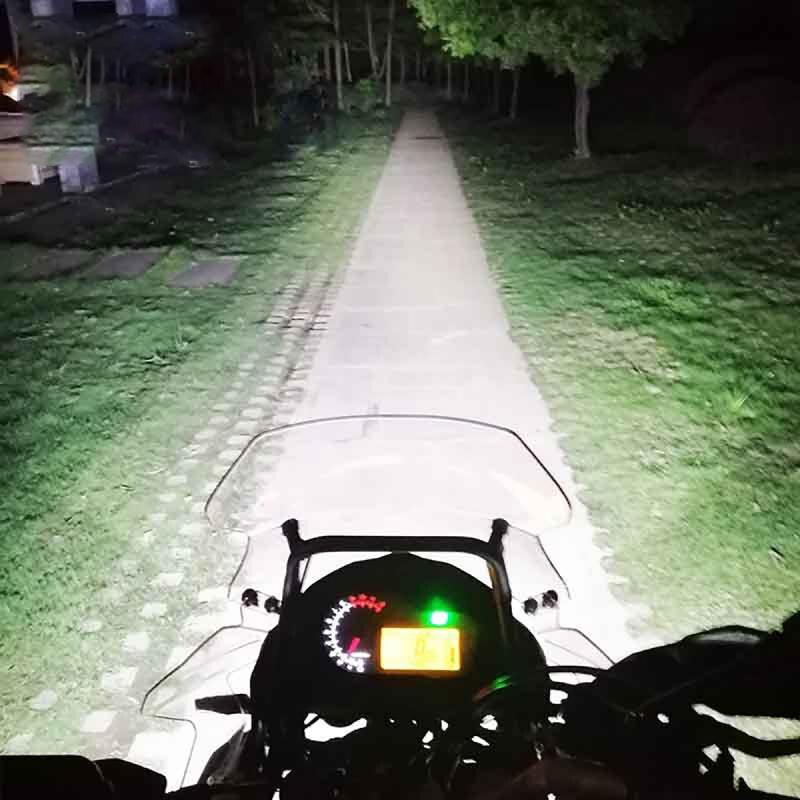 6500K 25W moto LED phares externe clignotant rouge bleu avertissement stroboscope lumières lumineux étanche clignotant lumières
