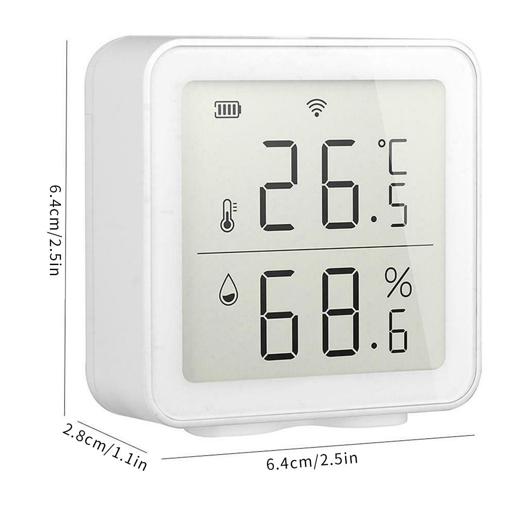 Tuya WIFI Temperature And Humidity Sensor Indoor Hygrometer Thermometer With LCD Display Support Alexa Google Assistant: Default Title