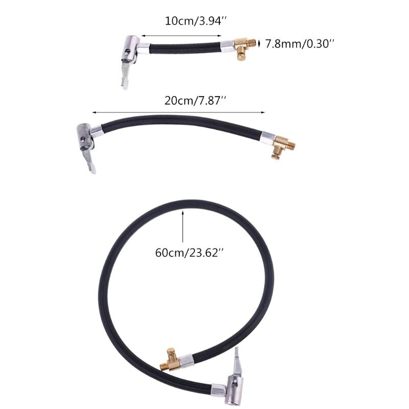 Bil luftslange dæk inflator slange inflator låserør egnet til standard fin tråd 0.305 "  x32 tpi luftkompressor pumpe