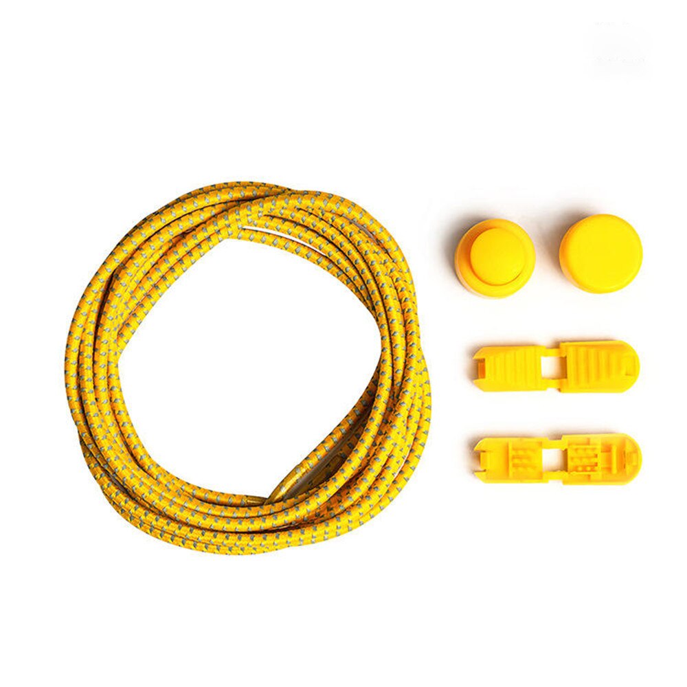 Cordones reflectantes a la para zapatillas deportivas, Cordones elásticos de 3mm,: Yellow