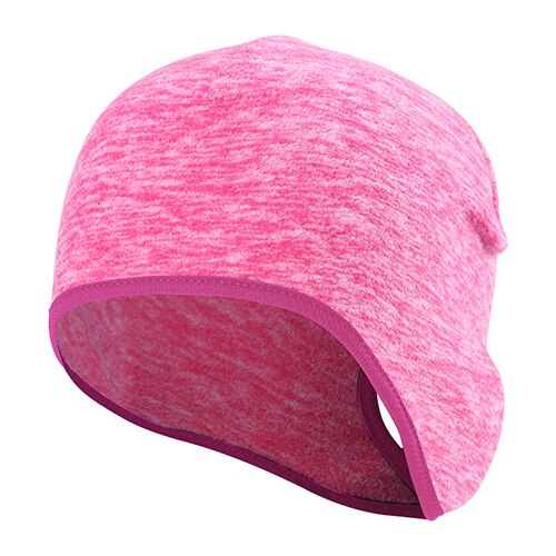 Women's Ponytail Hole Cap Winter Polar Fleece Warmer Bonnet Ear Cover Cold Weather Thermal Bicycle Sweat Hat Bun Skullies Beanie: Pink