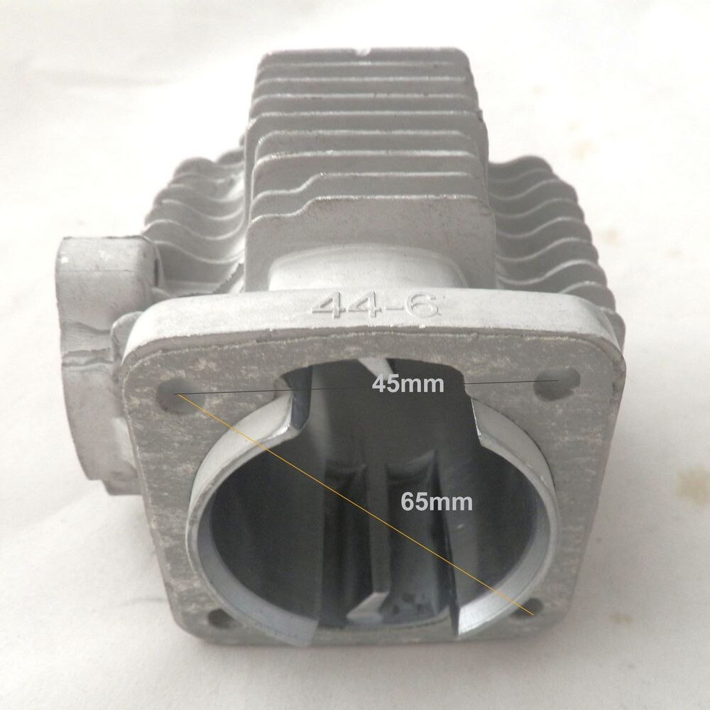 49CC 44MM BORE CYLINDER BODY For SCOOTER X1 X2 MINI MOTO POCKET BIKE